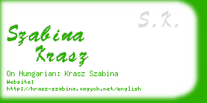 szabina krasz business card